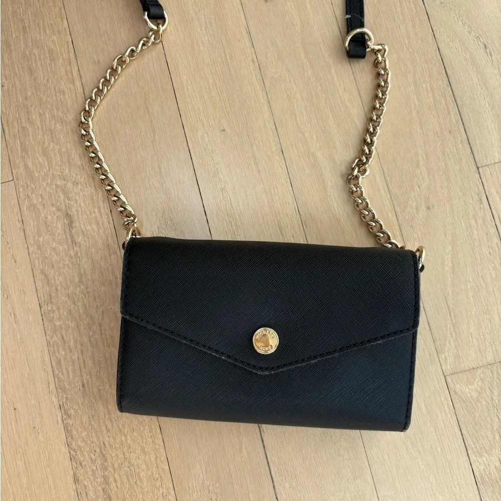 Michael Kors Black Crossbody Bag with Gold Chain